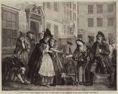 Brick Court, Middle Temple, abril de 1774 de Eyre Crowe